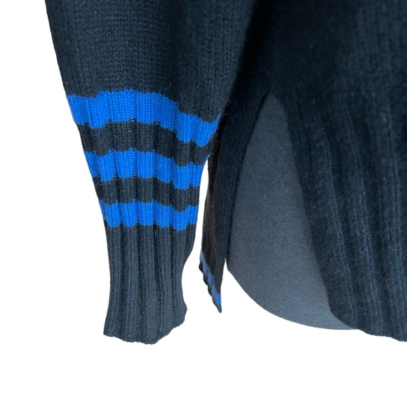 SKULL CASHMERE MOCK NECK SWEATER SIDE SLITS SIZE MEDIUM - Picture 6 of 11